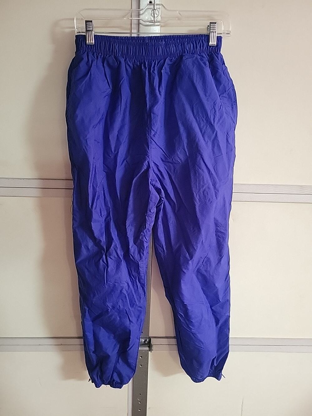 Retro 90s BAW Blue Windbreaker Pants Mesh Lined Small